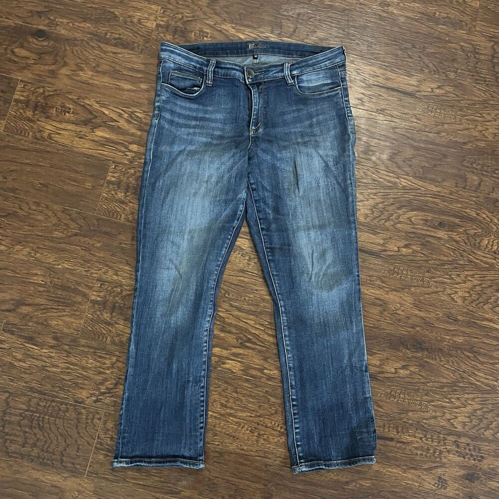 Kut from the Kloth Womens 10 Straight Leg Blue Denim Jeans